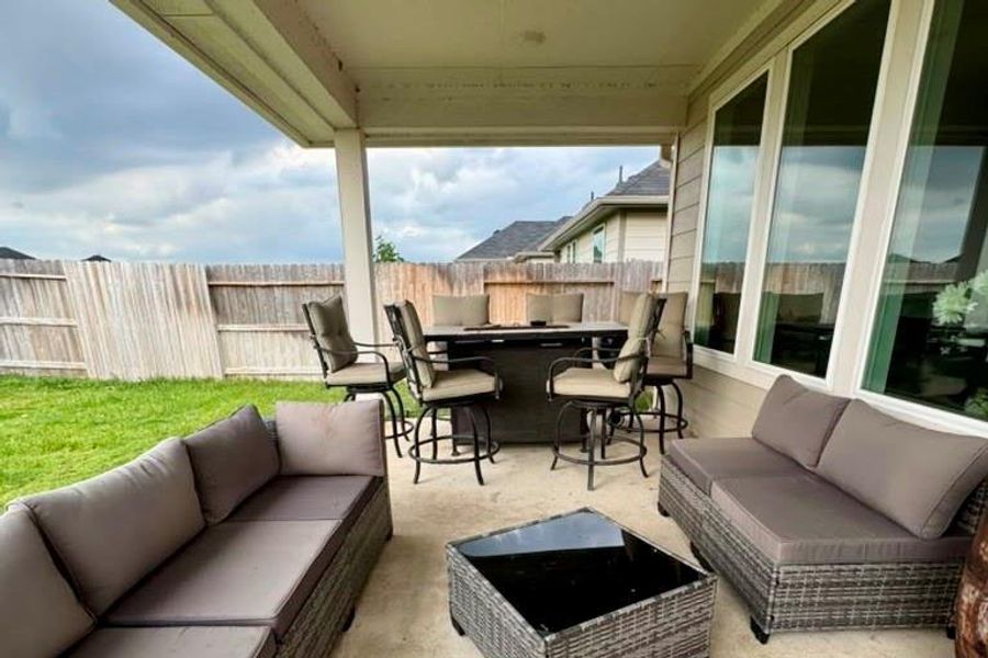 Exterior details and patio area of a home in , Cypress (Image 3).