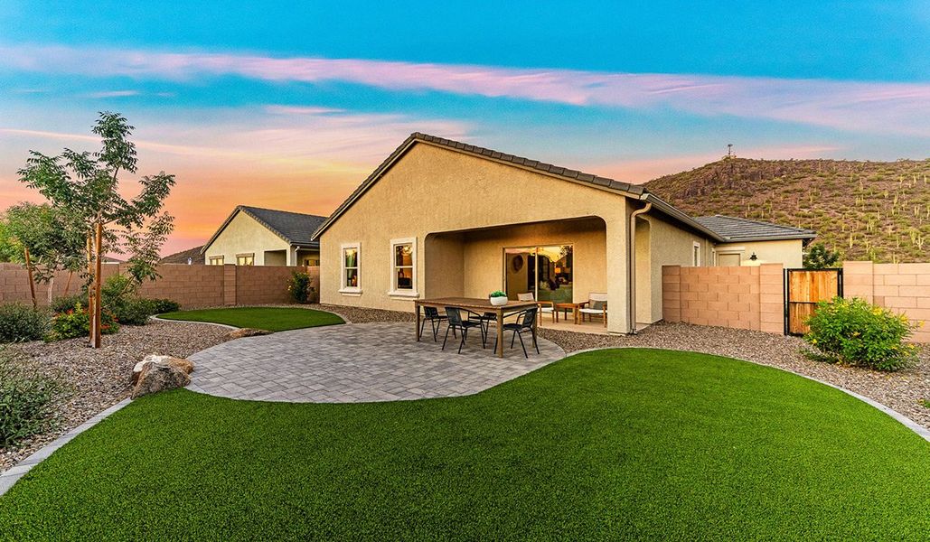 Exterior details and patio area of a home in Saguaro Bloom, Marana (Image 22).
