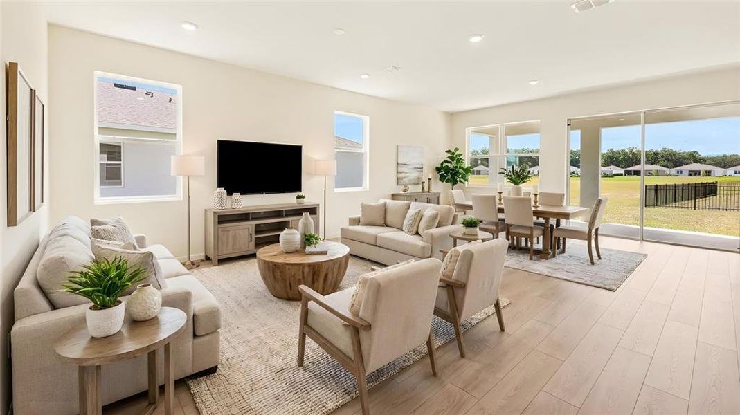 Furnished interior view inside a new home in Twisted Oaks, Wildwood (Image 4). Furnished interior view inside a new home in Twisted Oaks, Wildwood (Image 4).