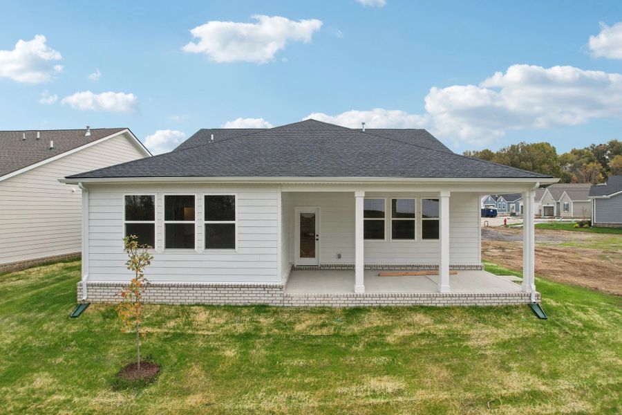 Exterior details and patio area of a home in Cedars at Cane Ridge | 55+ Community, Antioch (Image 3).