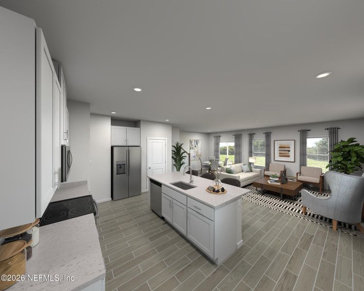 Furnished interior view inside a new home in , St. Augustine (Image 7).