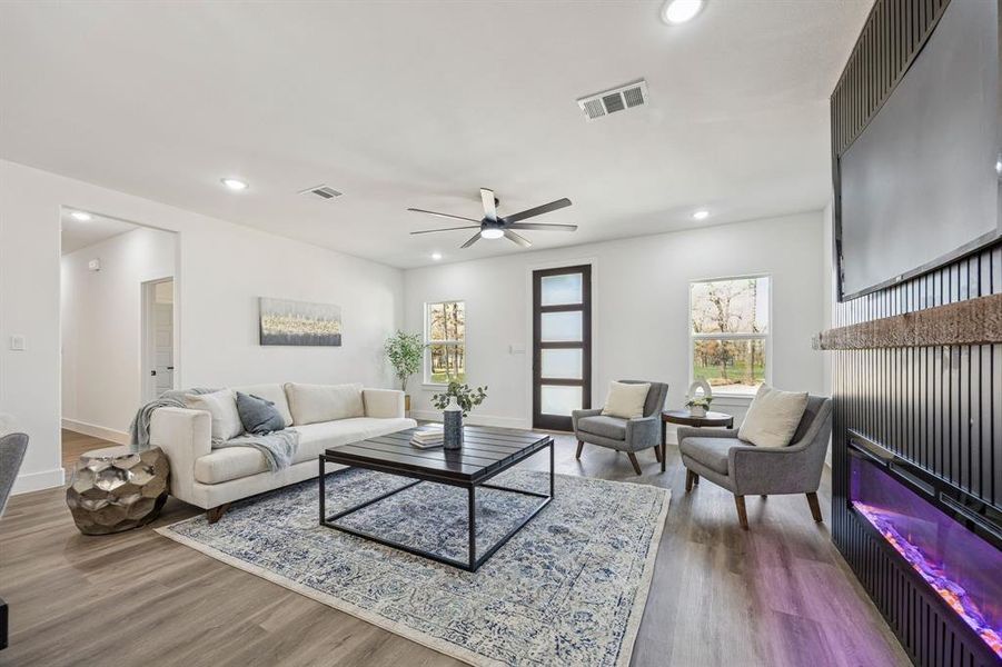 Looking back towards the front door