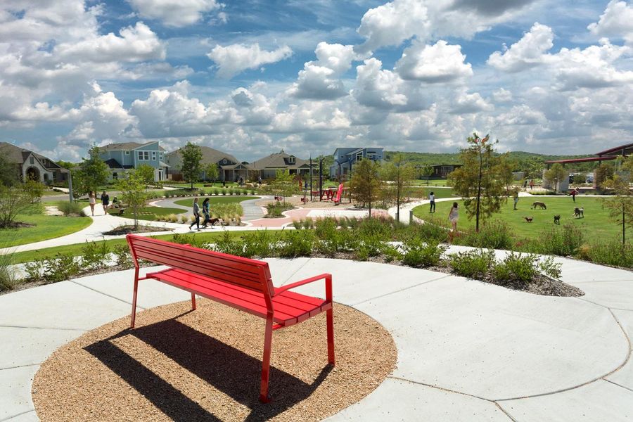 Easton Park - Park Bench with Landscape