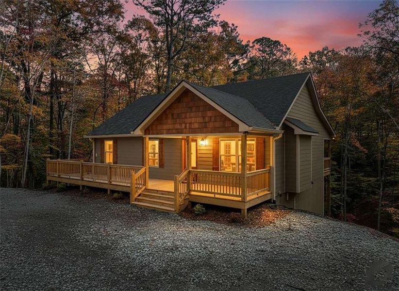 Exterior details and patio area of a home in , Ellijay (Image 2).