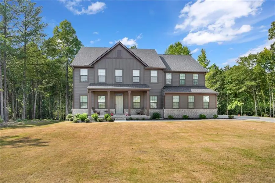 Front exterior of a new home in , Fayetteville, GA, highlighting curb appeal (Image 22).