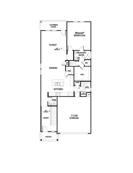 2D floor plan layout for the Sequoia by Impression Homes in Creekside Ranch, Blue Ridge, TX (Image 3).