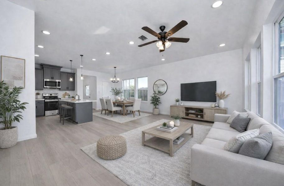 Furnished interior view inside a new home in , Houston (Image 5).