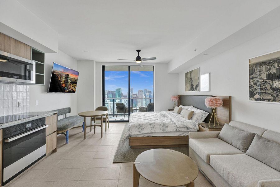 Furnished interior view inside a new home in , Miami (Image 6).