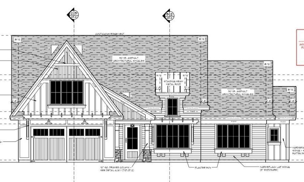 Exterior rendering of this home design in , Pottsboro, TX (Image 2).