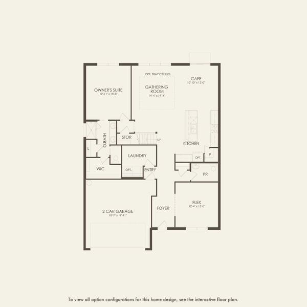 2D floor plan layout for the Winthrop by Pulte Homes in Silverlake, Lake Alfred, FL (Image 4).
