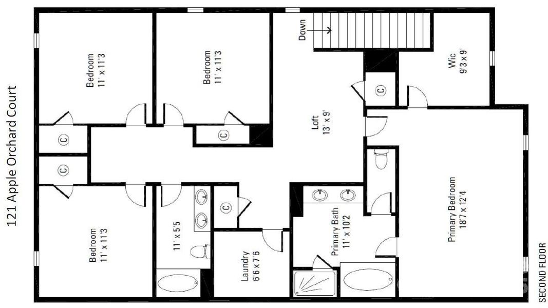2D floor plan layout of this home in Wallace Springs, Statesville, NC (Image 5). 2D floor plan layout of this home in Wallace Springs, Statesville, NC (Image 5).