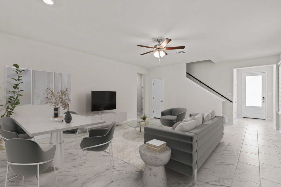 Representative furnished interior of a home built from the Wallace by Beazer Homes in Veranda, San Antonio (Image 8).
