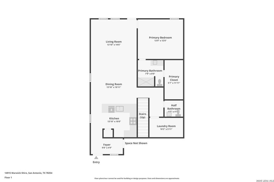 2D floor plan layout of this home in Waterwheel, San Antonio, TX (Image 3).