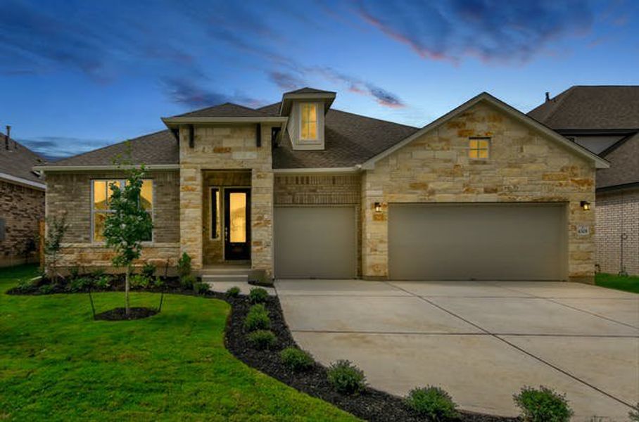 Representative exterior photo of a completed home built from the Jester by Scott Felder Homes in Prominence, San Antonio, TX (Image 19).
