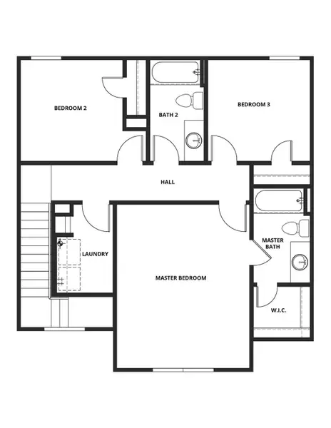 2D floor plan layout of this home in Cypress Trails at Bauer Landing, Hockley, TX (Image 3).