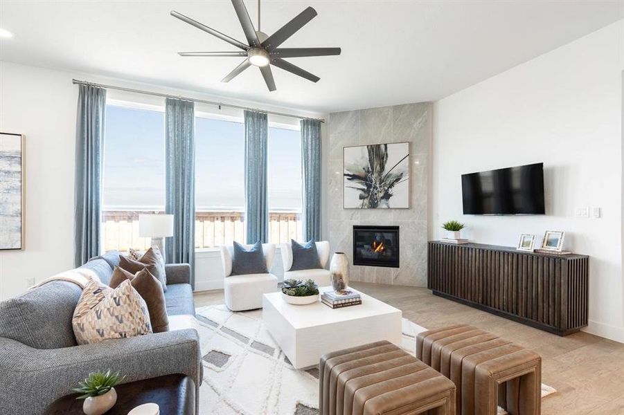 Furnished interior view inside a new home in Trinity Falls, McKinney (Image 14).