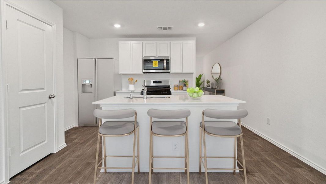 Furnished interior view inside a new home in Watermark, Alvin (Image 8).