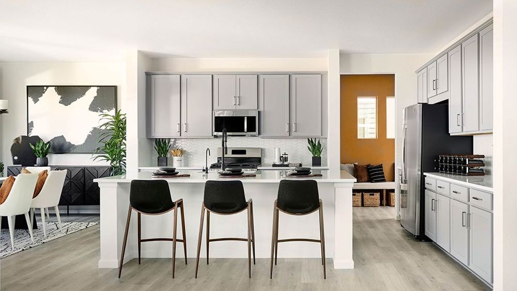 Representative furnished interior of a home built from the Ridgway by Taylor Morrison in The Fields at Looking Glass Town Collection, Parker (Image 4).