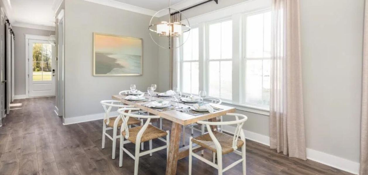 Furnished interior view inside a new home in Sweetgrass at Summers Corner: Row Collection, Summerville (Image 4).