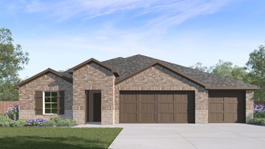 Representative exterior photo of a completed home built from the Fairfield by D.R. Horton in Portland Village, Portland, TX (Image 1). Representative exterior photo of a completed home built from the Fairfield by D.R. Horton in Portland Village, Portland, TX (Image 1).