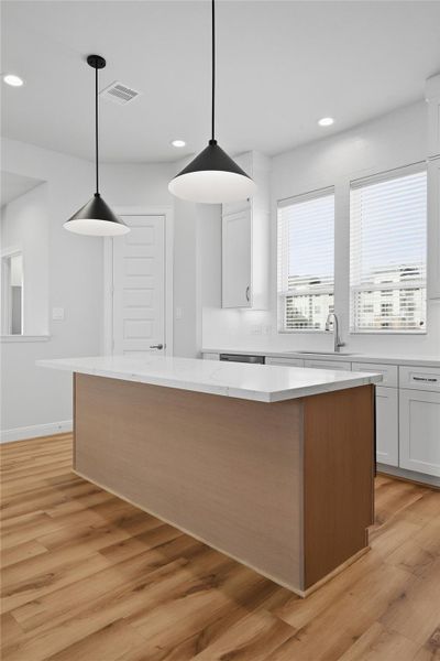 Furnished interior view inside a new home in The Corner At Buffalo Pointe, Houston (Image 16).