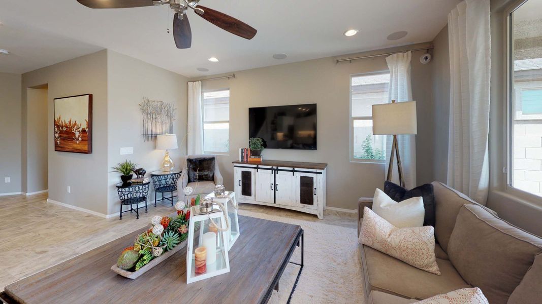 Furnished interior view inside a new home in Saguaro Hills at Vistancia, Peoria (Image 18). Furnished interior view inside a new home in Saguaro Hills at Vistancia, Peoria (Image 18).
