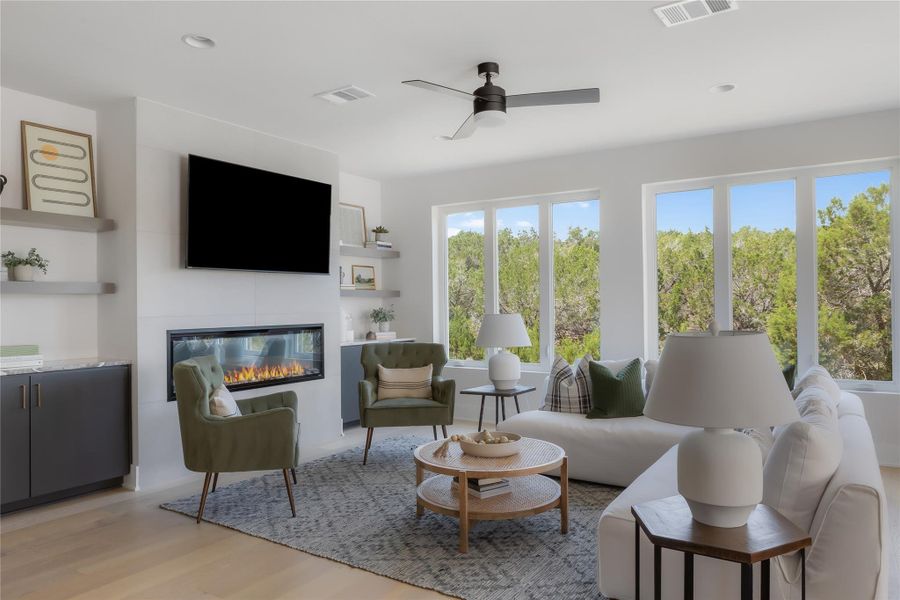 Furnished interior view inside a new home in , Austin (Image 9).