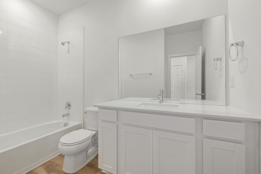 Furnished interior view inside a new home in Painted Prairie, Aurora (Image 13). Furnished interior view inside a new home in Painted Prairie, Aurora (Image 13).