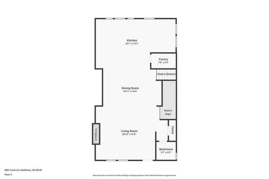 2D floor plan layout of this home in , Smyrna, GA (Image 5).