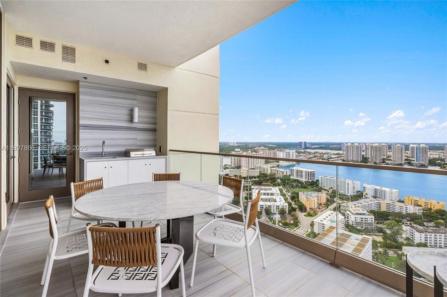 Exterior details and patio area of a home in , Sunny Isles Beach (Image 22). Exterior details and patio area of a home in , Sunny Isles Beach (Image 22).