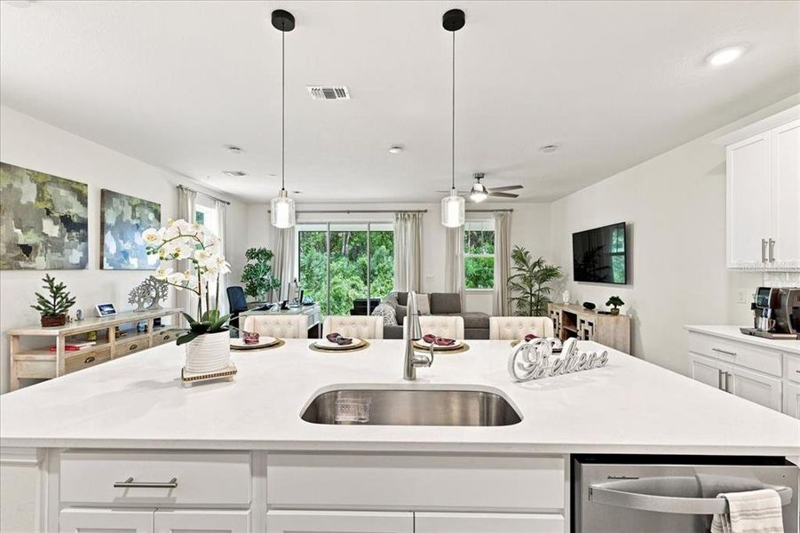 Furnished interior view inside a new home in Towns at Riverwalk, Sanford (Image 8). Furnished interior view inside a new home in Towns at Riverwalk, Sanford (Image 8).