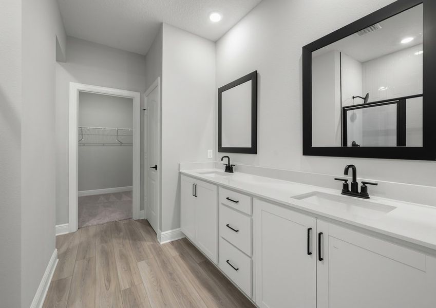 The master bath has a stunning double sink vanity! The master bath has a stunning double sink vanity!