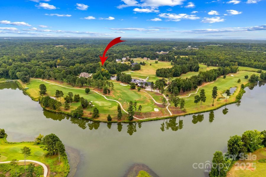 Custom home neighborhood on scenic golf course by Lake Wright.