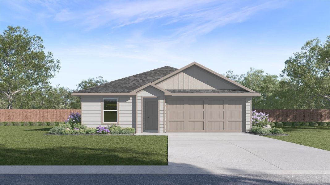 Front exterior of a new home in China Grove, China, TX, highlighting curb appeal (Image 1). Front exterior of a new home in China Grove, China, TX, highlighting curb appeal (Image 1).