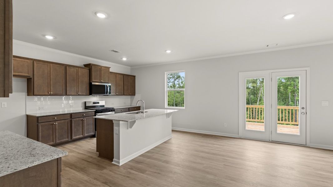 Representative furnished interior of a home built from the Green by D.R. Horton in Aurora Creek, Dallas (Image 4).