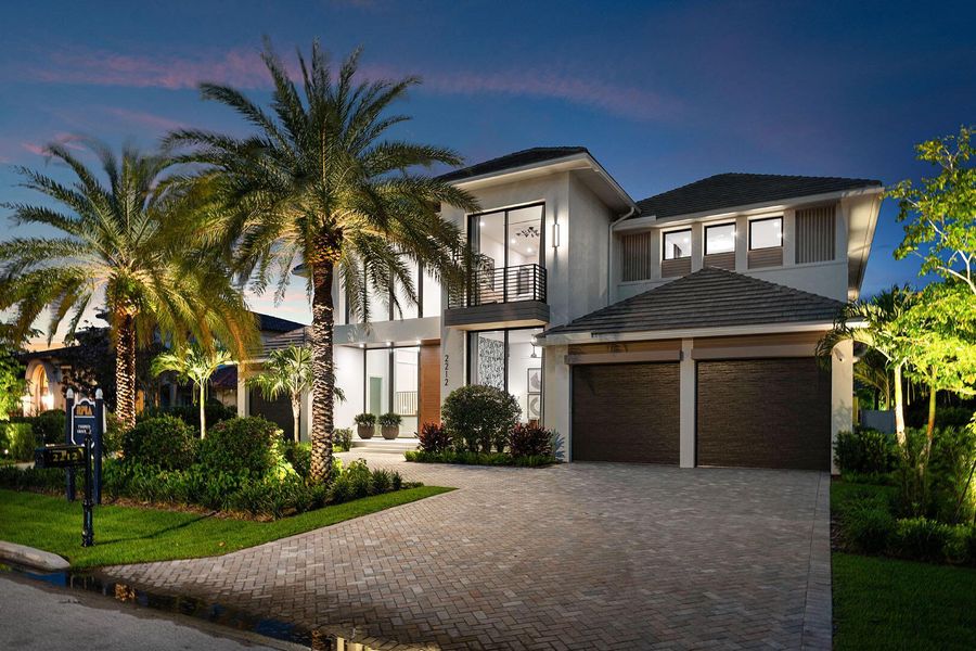 Front exterior of a new home in , Boca Raton, FL, highlighting curb appeal (Image 27).