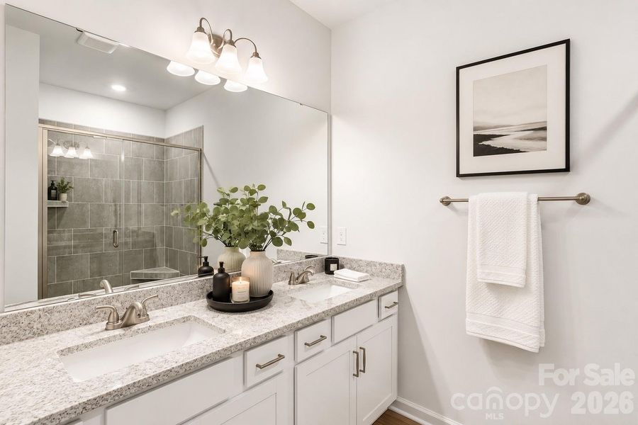 Primary Bath Virtually Staged