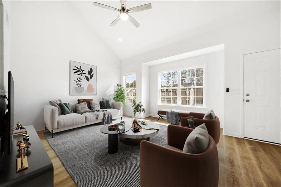 Furnished interior view inside a new home in , Union City (Image 6).