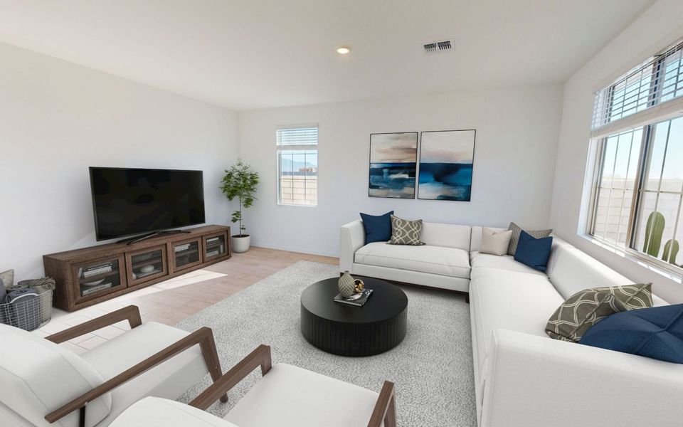 Representative furnished interior of a home built from the Poppy by Brookfield Residential in Blossom Rock, Apache Junction (Image 6). Representative furnished interior of a home built from the Poppy by Brookfield Residential in Blossom Rock, Apache Junction (Image 6).