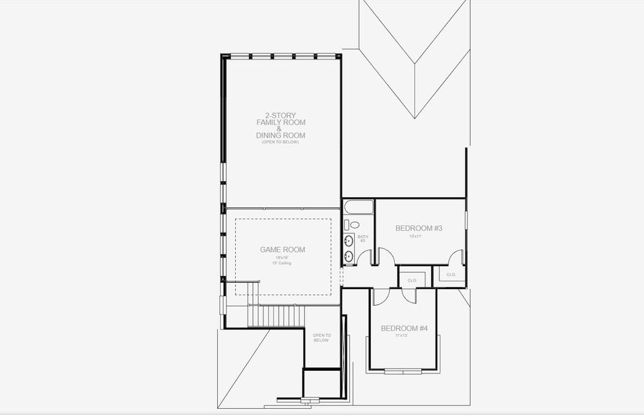 2D floor plan layout for the 2694W by Perry Homes in Meraki 50', Forney, TX (Image 4).