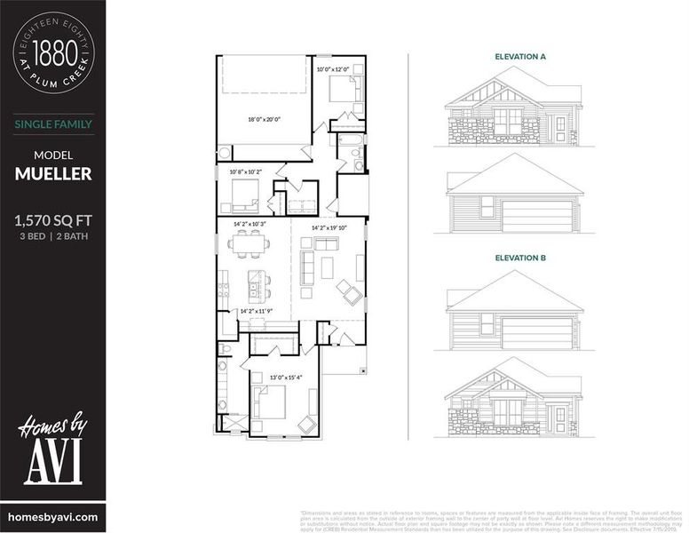 Floor Plan from Homes By Avi Mueller Model