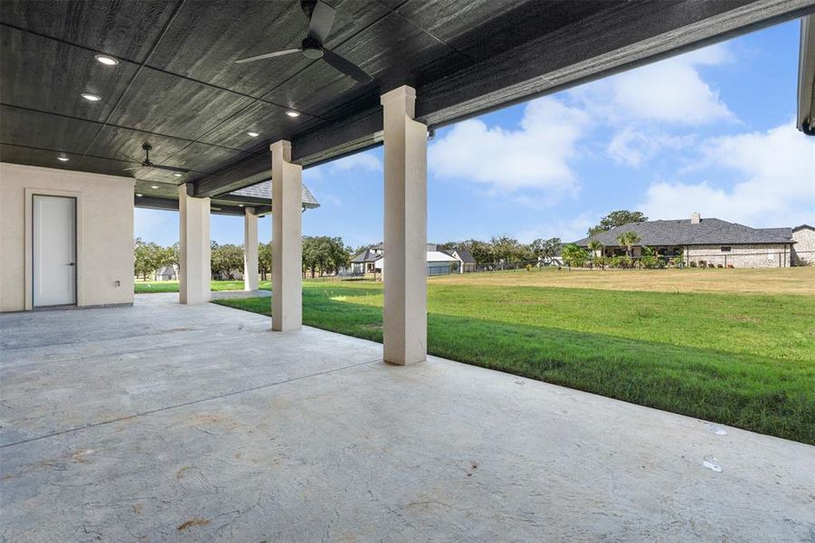 View of patio with a ceiling fan View of patio with a ceiling fan
