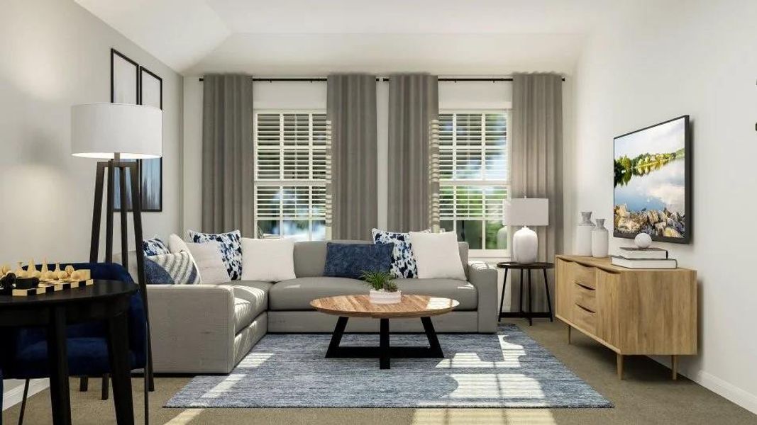 Furnished interior view inside a new home in Meadowlark Preserve, Pflugerville (Image 4).
