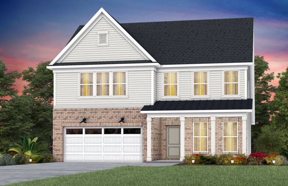 Front exterior of a new home in Kinsdale, Lancaster, SC, highlighting curb appeal (Image 14).