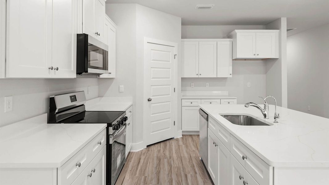 Furnished interior view inside a new home in Buffer Farms, Port Saint Joe (Image 8). Furnished interior view inside a new home in Buffer Farms, Port Saint Joe (Image 8).
