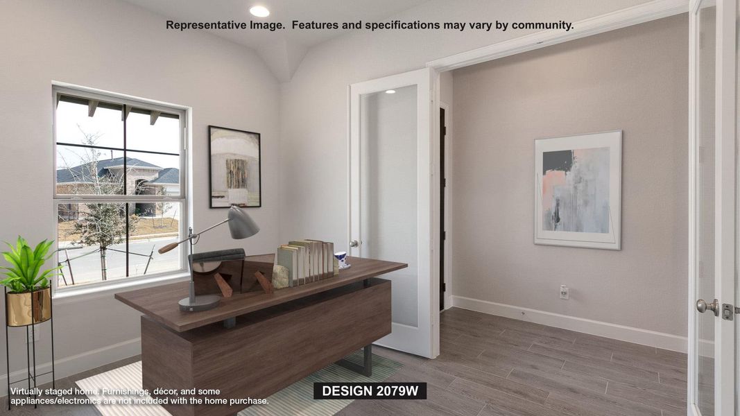 Furnished interior view inside a new home in Lariat 45', Liberty Hill (Image 5).