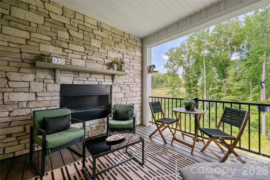 Patio Overlooks Serene Wooded Area Patio Overlooks Serene Wooded Area