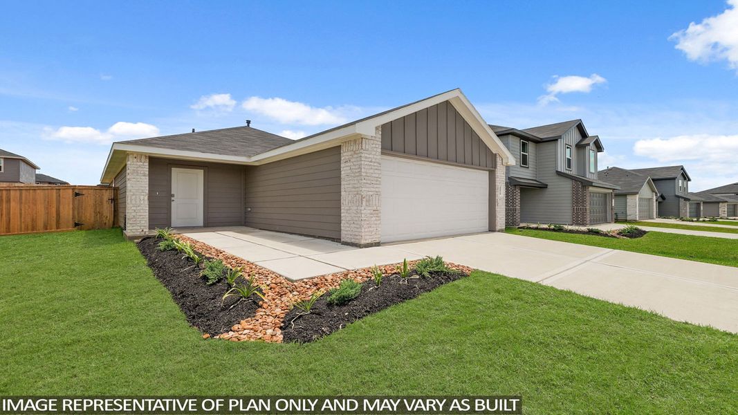 Representative exterior photo of a completed home built from the Plan by D.R. Horton in Lexington Heights, Willis, TX (Image 2).