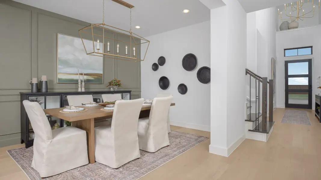 Representative furnished interior of a home built from the 3553W by Perry Homes in Canyon Falls, Northlake (Image 5).