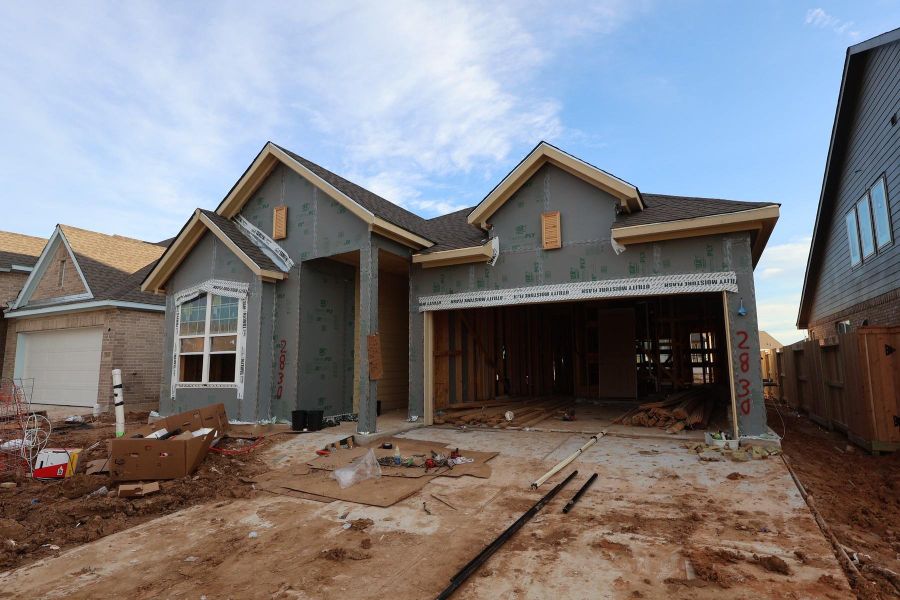 In-progress construction of a new home in Jordan Ranch - Terrace Collection, Fulshear, TX (Image 8).